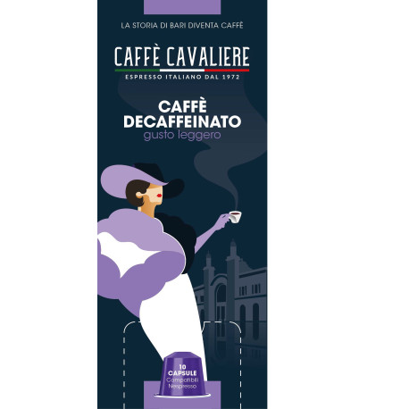 Caffé Decaffeinato kapsle 10ks Cavaliere