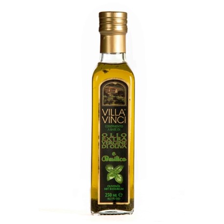 VILLA VINCI Olio Extra Vergine di Oliva Aromatizzati - Basilico 250ml.